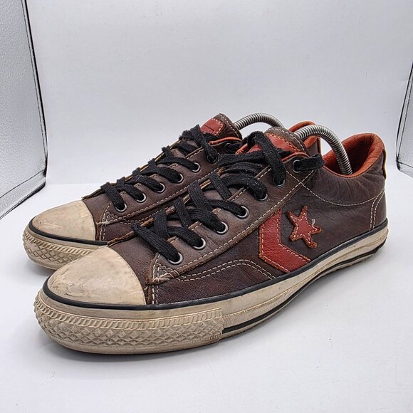 Converse x John Varvatos Star Player Mens Size 9.5 Brown Leather Shoes 132835C - Picture 3 of 15